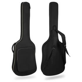 Letsrock 445034112122 Bass Guitar Bag Gig 0.35in Padding Black Backpack Soft Electric Case