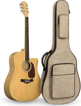 Letsrock 744110286908 39 40 41 Inch Acoustic Guitar Bag With 0.5 Thick Waterproof Padding