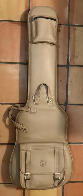 Lm19-beige Levy S Levys Lm19 Premium Genuine Leather Gig Bag For Bass Guitar Beige