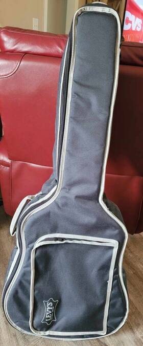 Em-20g Levys Levy S Padded Dreadnought Guitar Case Em20g Black/tan - Excellent Condition