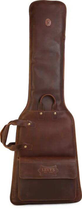 Levys Lm19ch-brn Leather Bass Guitar Bag - Brown