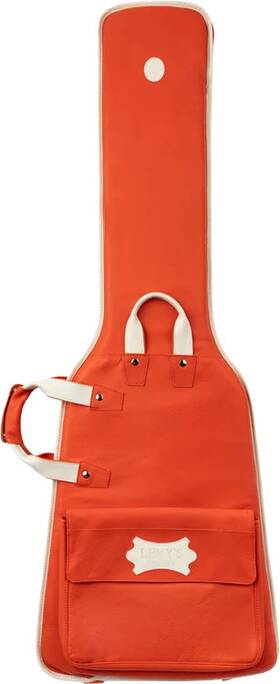Lm19cma-fst Levys Chroma Leather Electric Bass Guitar Gig Bag - Party Red