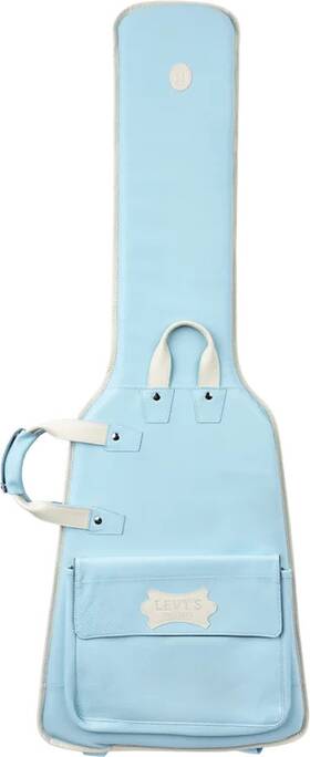 Lm19cma-sbl Levys Chroma Leather Electric Bass Guitar Gig Bag - Powder Blue