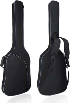 Muznote Muzn13-gray Bass Guitar Bag Gig Backpack Electric Case Soft 0.38 Inch