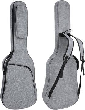 Muztop 445025292291 39 Inch Electric Guitar Bag Soft Padded Gig With Pockets Grey
