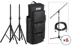 Gr9000bun1 On-stage Gig Rider Rolling Utility Bag With Stands And Cables