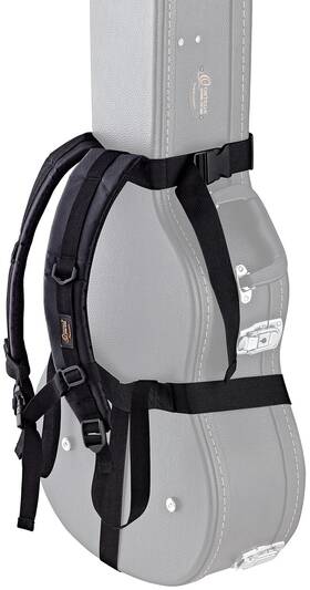 Ortega Guitars 840553026733 Hardshell Case Backpack Straps-carry Your Hardcase Like A Gig Bag-black One