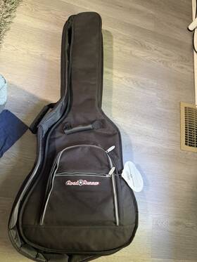 Road Runner 007rrrbk Padded Nylon Gig Bag For Electric Guitar Black Single Pocket