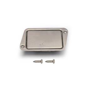 R53-bevel Rozilo Stainless Steel 9v Guitar Battery Box Cover Case Compartment For