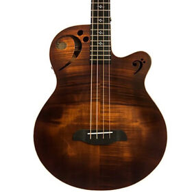 Ab24ecfmsv Sawtooth Rudy Sarzo Acoustic Electric Bass Ebony Satin Violin B-stock