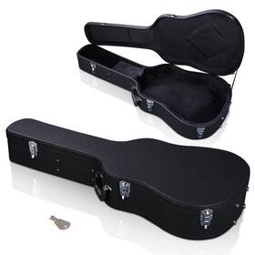 Hc108500535 Seyy Acoustic Guitar Hard Case 6 Or 12 String Dreadnought Wood Pu Leather Hardshell