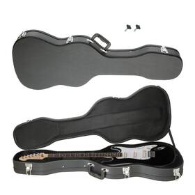 Hc108500537 Seyy Electric St Guitar Hard Case Wood Leather Hardshell Lockable Stronge Waterproof