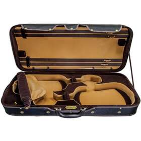 Sky Music 861863102005 Heavy Duty 4/4 Full Size Wooden Pro Double Violin Case Black/khaki