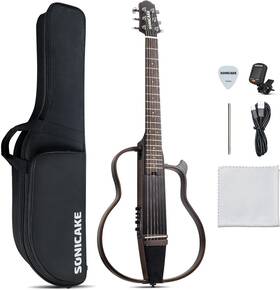 Qgt-01 Sonicake Travel Guitar Portable Acoustic-electric Kit Solid Retro