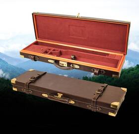 A9033 Tkl Outdoors 12 Gauge Leather And Oak Over/under Shotgun Case