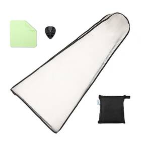 Gdc-cl-47 Topnix Guitar Dust Cover - 47 Inch Clear Protector With Pouch Cleaning Cloth And