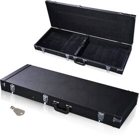 Tpu-0091 Topurway Electric Guitar Hard Case With Lock Universal Wooden Shell Black