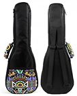 Us-zr-ukbag-bluegra221 Hot Seal Sponge Padding Durable Colorful Ukulele Case Bag With