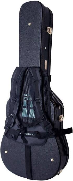 Walker & Williams 313029374336 And Cs-2 Black Case Saddle Backpack For Acoustic Or Electric