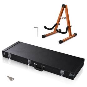 X-28-ghc-0002-002 Xcceries Universal Rectangular Electric Guitar Hard Case With Folding Stand