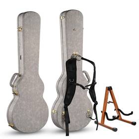 X-28-ghc-0002-003 Xcceries Lp Electric Guitar Hard Case With Folding Stand Backpack Sonic Silver