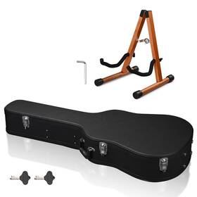 X-28-ghc-0003-001 Xcceries Acoustic Guitar Hard Case Wooden Shell With Wood Stand