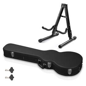 Xcceries X-28-ghc-0004-003 Electric Guitar Hard Case For Lp Style With Folding Floor Stand