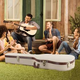 Xcceries X-28-ghc-0006-001 39 Inch Classical Acoustic Guitar Hard Case With Lock For Airline Travel