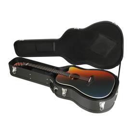 Xcceries X-28-ghc-0007-001 41 Inch Acoustic Guitar Case Hard Dreadnought With Lock For Airline Travel