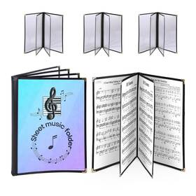 Yescom 26mnc003-8v4p811b-4-music 4 Pack Sheet Music Folder 8.5 Inch X 11 Page Storage Organizer