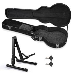 Yescom 28ghcgfs003-e-lp-06 Electric Guitar Wooden Hard Case With A-frame Stand For Lp Style