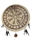 Handmade Terre Viking Shaman Drum With Feather 16'' Or 20'' Goat Skin Frame. Fixed Price $159.65.