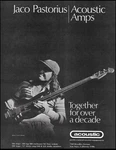Jaco Pastorius 1979 Fender Bass Guitar Acoustic Amplifier System Advertisement. Fixed Price $5.85.