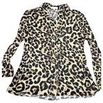 Eden & Olivia Womens Blouse Leopard Print 2X Casual Stretch Top. Fixed Price $17.00.