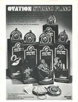 1975 Ovation Guitar String Fling Round Plastic Flying Saucer - Vintage Ad. Fixed Price $12.60.