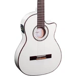 Ortega Family Series Pro RCE145WH Thinline Acoustic Electric Nylon Guitar White. Fixed Price $499.99.