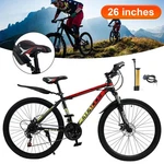 26" Spoke Wheel 24 Speed Mountain Bicycle Adult Bike Mtb W/ Fender Red+yellow. Fixed Price $238.37.