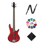 Ibanez GSR200 4-STRING Bass Transparent Red Guitar Right Hand+strap+picks Bundle. Fixed Price $269.00.