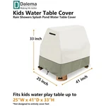 Waterproof Kids Table Cover, 600D Oxford, Beige. Fixed Price $47.99.