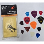 Vintage Gibson Guitar Polish Cloth Nos Sealed + 12 Picks Mixed. Fixed Price $24.99.