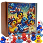 Patriotic Jeep Ducking Kit 25PC Rubber Ducks W/ Happy Bulk Bath Toys. Fixed Price $24.99.
