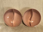 Pair Vintage Ovation By Westinghouse Round Divided Serving Bowls:pink. Fixed Price $34.00.