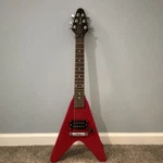 Maestro Roadie V-style Red Solid Body 6-STRING Rh Electric Guitar 22-FRET. Fixed Price $100.00.