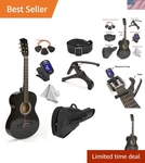 Lightweight 30" Guitar For Young Musicians - Complete Starter Pack In Black. Fixed Price $120.99.