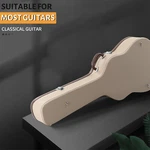 Glarry 39" Acoustic Classical Guitar Hard Case Box Microgroove Flat Beige. Fixed Price $61.99.