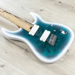 Legator N7FOD Ninja Multi-scale 7-STRING Guitar, Pale Moon Ebony, Arctic Blue. Fixed Price $1599.99.