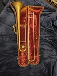 Besson Trombone 1940'S Original Aligator Skin Case Salt Lake City Allen Nevins. Fixed Price $100.00.