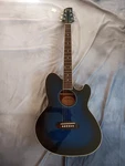 Ibanez Talman Series TCY10E Acoustic Electric Guitar, Rosewood Fretboard, Blue. Fixed Price $299.00.