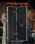 Electric Guitar Hard Case, 41.34 In Rectangular Black. Fixed Price $108.77.