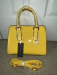 La Terre Fashion Handbag Brand New Yellow Purse Beautiful Double Handle. Fixed Price $26.99.